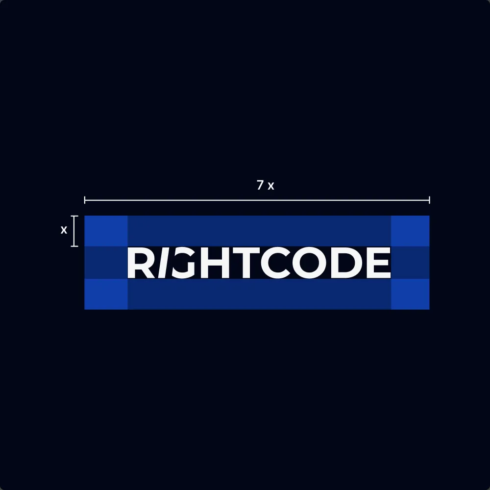 Clear space: x around a 7x-wide wordmark.