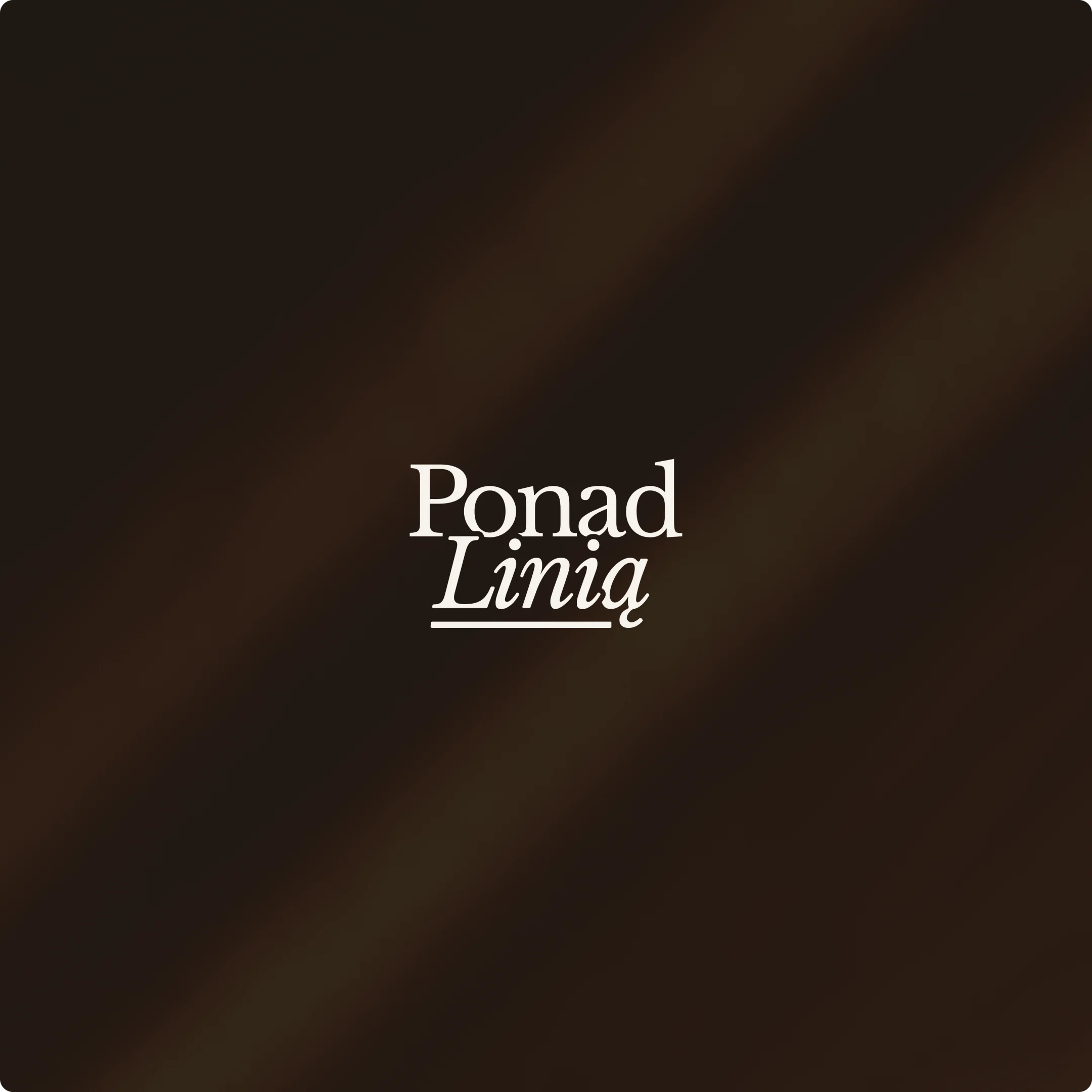 Ponad Linią hero animation, the line crossing the headline