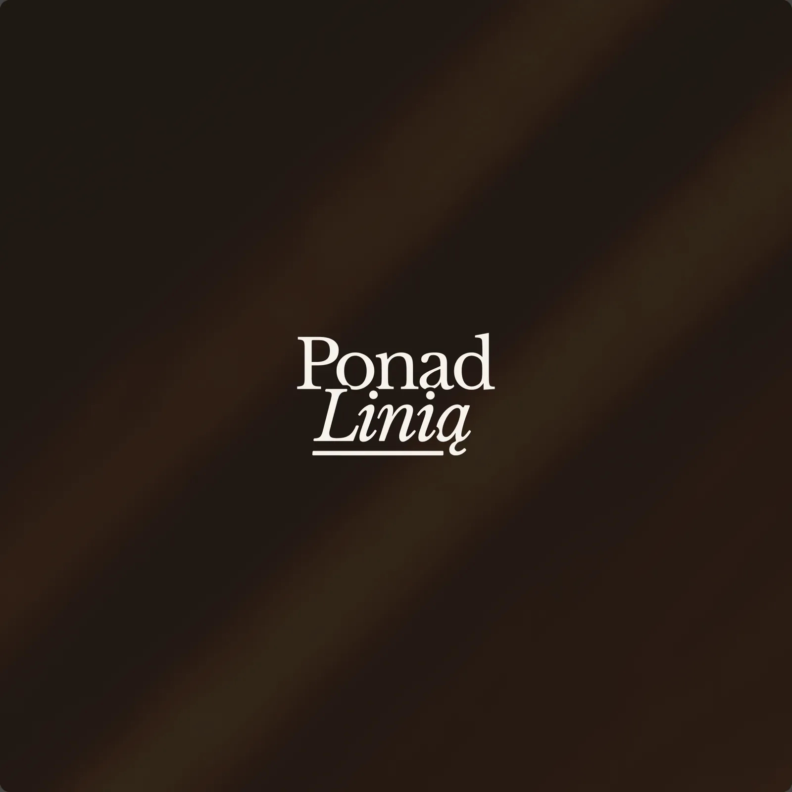 The wordmark, crossed by the line.